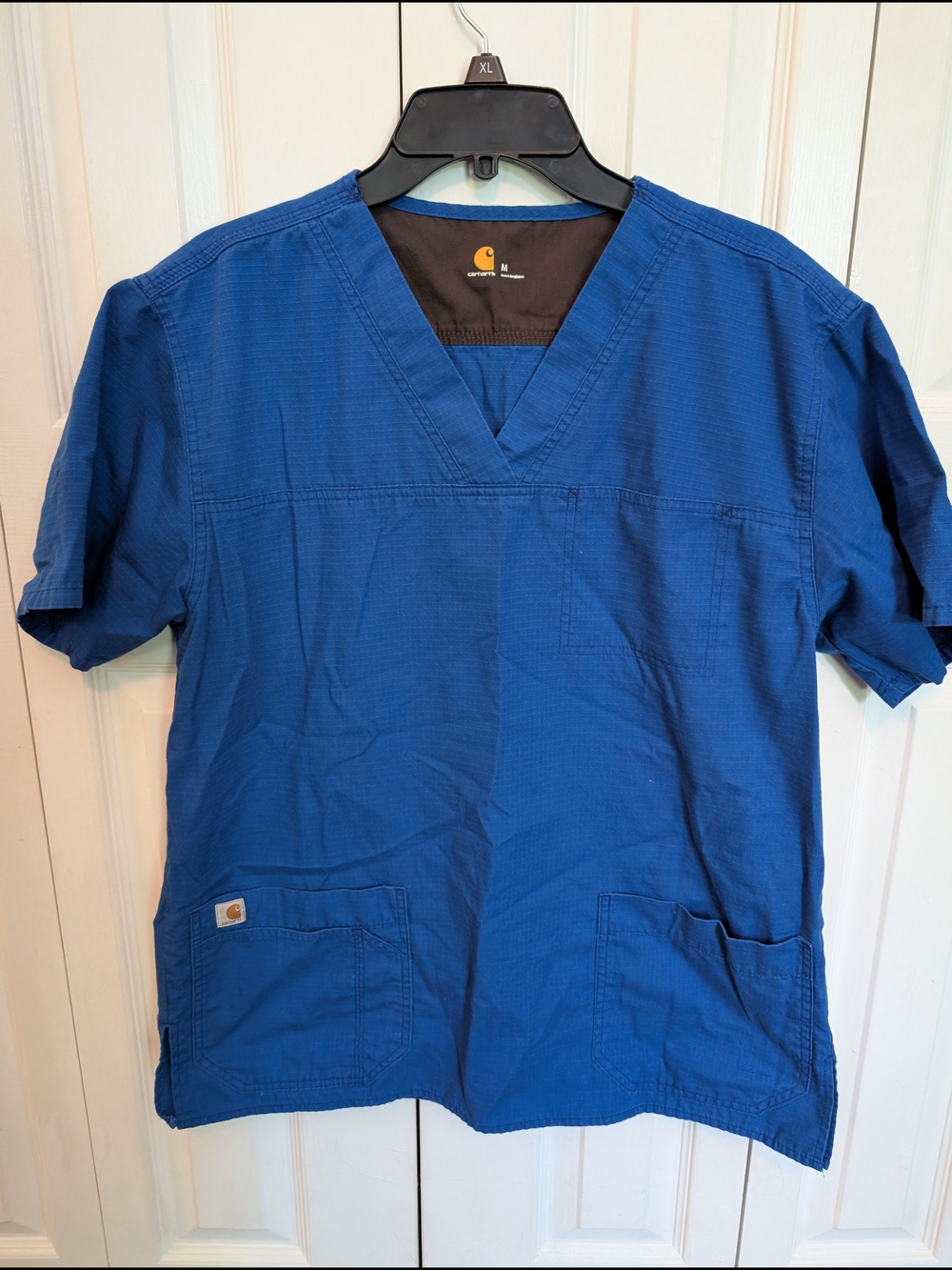 Carhartt Men’s Royal Blue V-Neck Short Sleeve Scrub Top